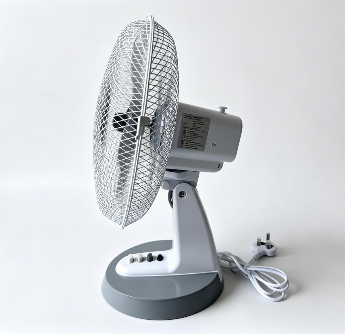 12 Inch Desk Fan with Oscillation 3 Speed Settings Tilt Angle Design Table Fan