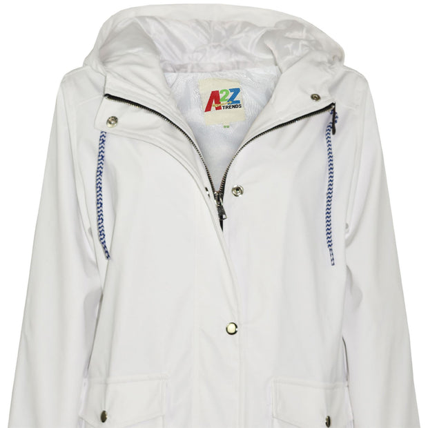 PU Raincoat Jacket Windbreaker Waterproof Parka Hooded Girls Boys Age 5-13 Years