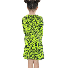 Kids Girls Swing Dresses Spicy Tartan Dog Tooth Print Fashion Dresses 3-13 Years