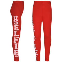 Girls Top Kids Designer's #Selfie Fashion T Shirt Top & Legging Set 7-13 Years