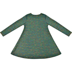 Kids Girls Swing Dress Long Sleeve Tweed Texture Flared Party Summer Dresses