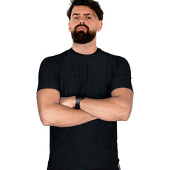 A2Z Mens Marl Round Neck T-Shirt HNL Projection Printed Short Sleeves T Shirt