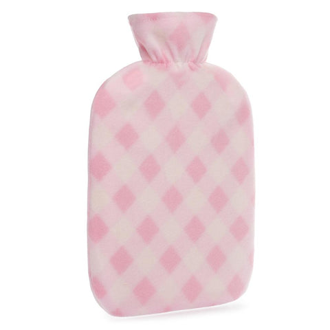 A2Z Hot Water Bottle Diamonds Hearts Fleece Cover 2 Liter Bottles Heat Therapy