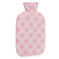A2Z Hot Water Bottle Diamonds Hearts Fleece Cover 2 Liter Bottles Heat Therapy