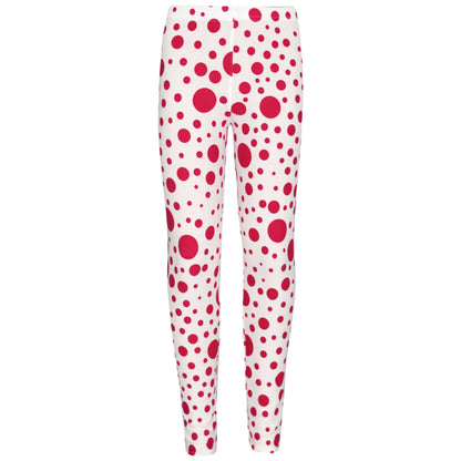 Girls Dresses Kids Pink Polka Dot Print Crop Top Legging Midi Skater Dress 7-13Y