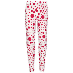 Girls Dresses Kids Pink Polka Dot Print Crop Top Legging Midi Skater Dress 7-13Y