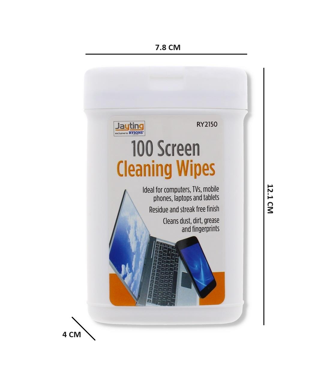 A2Z Screen Cleaning Wipes 100 Pack For Phones Tablets Laptops Monitors