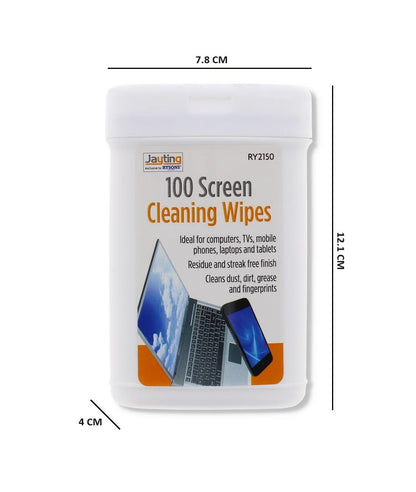 A2Z Screen Cleaning Wipes 100 Pack For Phones Tablets Laptops Monitors