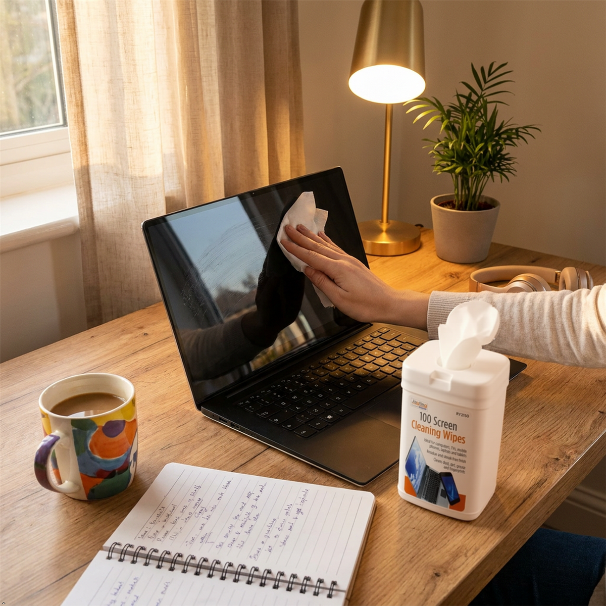 A2Z Screen Cleaning Wipes 100 Pack For Phones Tablets Laptops Monitors