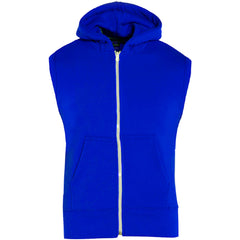 Kids Hooded Gilet Jacket Fleece Fabric No Sleeve Zipper Coat Boys Age 5-13 Year