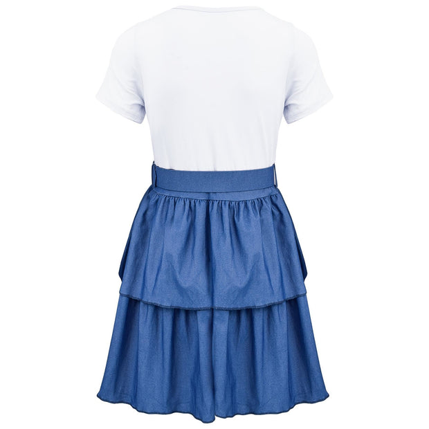 Kids Girls Summer Dress Casual Ruffle Party Dress Age 2-14