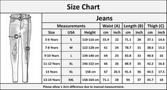 Kids Boys Stretchy Jeans Knee Ripped Denim Skinny Bikers Pants Slim Trouser 5-13