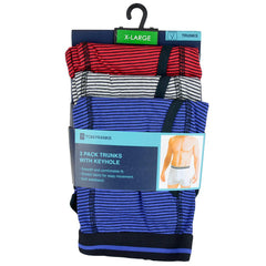 A2Z Mens Narrow Stripe Stretch Trunks Pack Of 3 Knickers Elasticated Waistband