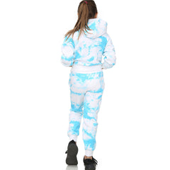 Kids Cropped Tie Dye Tracksuit Hoodie Jogging Sweatpants Girls Age 5-13 Years
