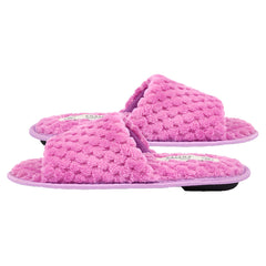A2Z Women Bubble Sliders Fluffy Faux Fur Open Toe Warm Fuzzy Memory Foam Slipper