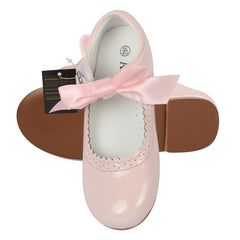 A2Z 4 Kids Girls Toddler School Shoes Removable Bow Patent Leather Mary Jane