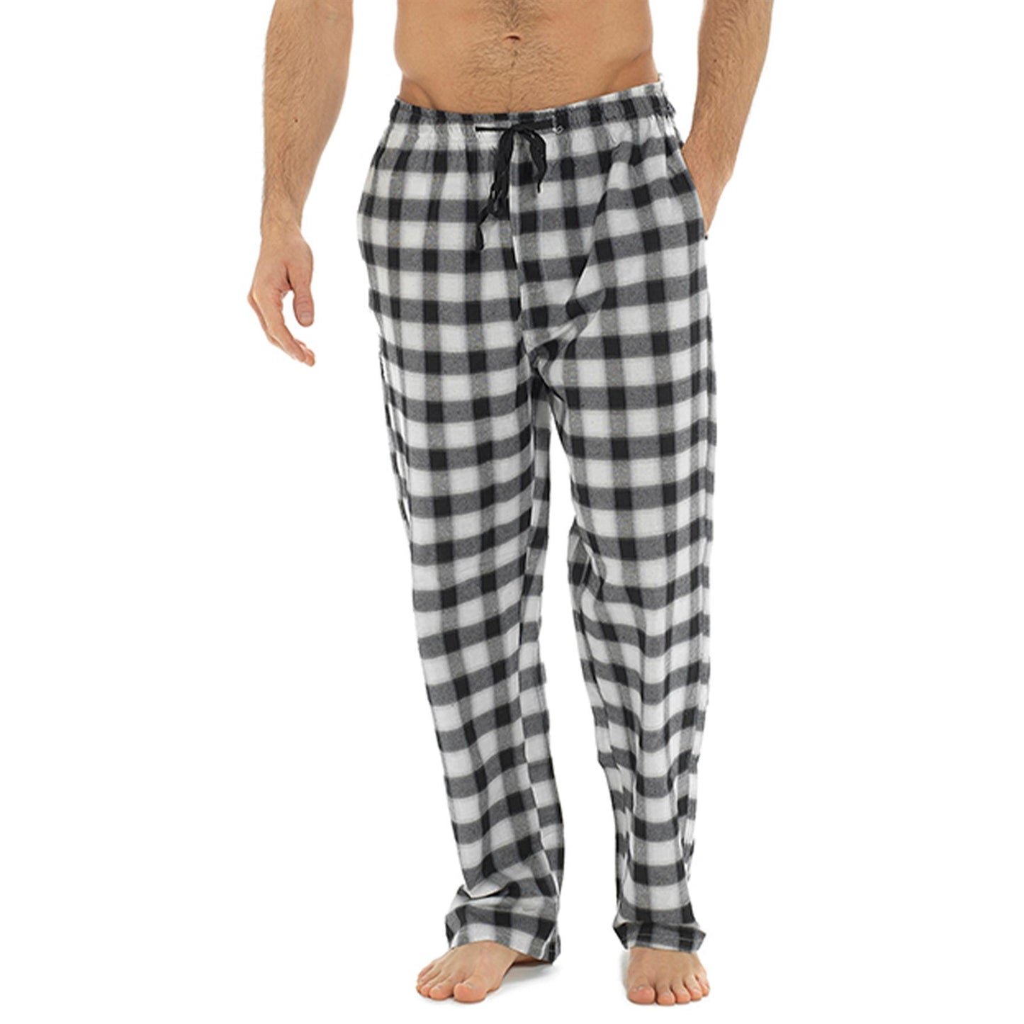 A2Z Mens Trouser Check Woven Pyjama Sleep Bottoms Lounge Casual Trousers Pants