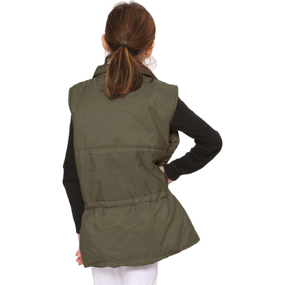 Kids Girls Sleeveless Coat Gilet Fashion Oversized Gilet Style Jacket Coat