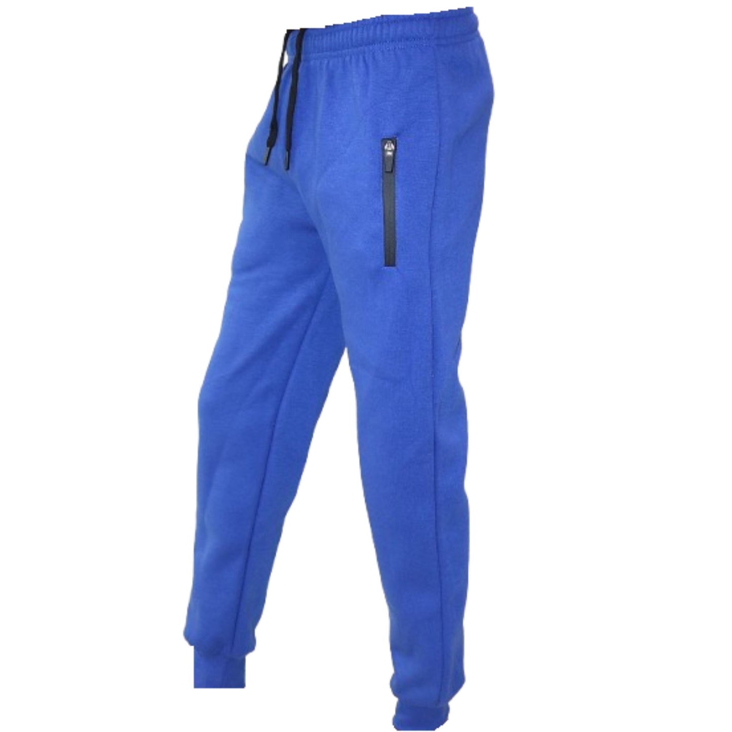 Boys Girls Fleece Trousers Bottoms With Zip Pockets Adjustable Waist Sports Wear