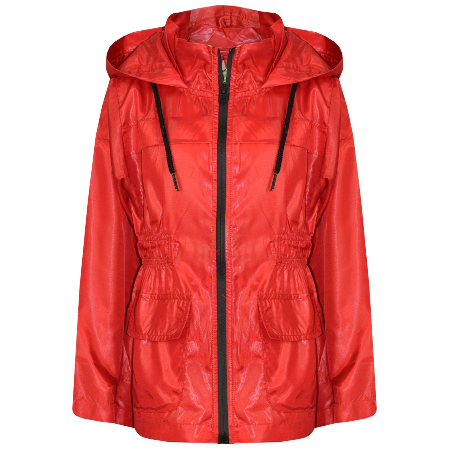 A2Z 4 Kids Unisex Raincoat Jackets Red Windbreaker Waterproof Parka Shower Resistant Hooded Raincoat Childrens Girls Boys Age 5 6 7 8 9 10 11 12 13 Years
