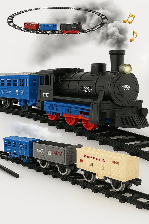 A2Z 4 Kids Classic Train Set Battery Operated Train Set With Light and Sound