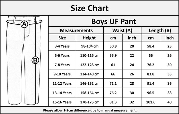 Kids Boys Pants Plain School Uniform Pull Up Regular Fit School Trouser - A2Z 4 Kids