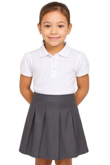 Kids Girls Plain School Uniform Pleated Skirt Elasticated Summer Skater Skirts