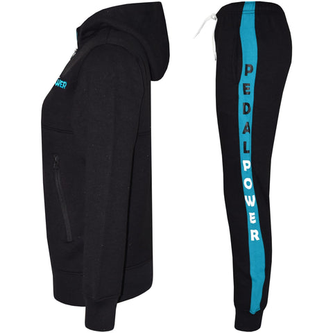 Kids Boys Girls Tracksuit Pedal Power Zipped Hooded Top Bottom Jogging Suit 5-13
